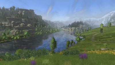 The Hathollant lake forms the border between the Pinnath Gelin in the east and the lost land of Andrast in the west.