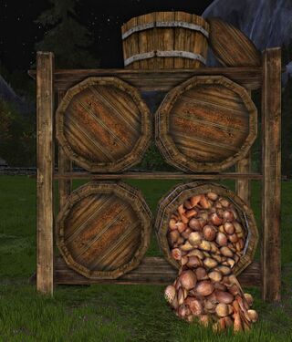 Rack of Potato Barrels