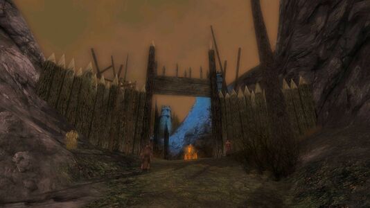 The entrance into the dark hillmen stronghold