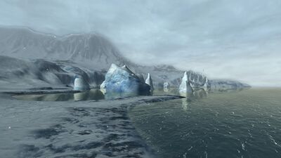 Though the coastline on the ice bay enables fishing and hunting, the icy waters do not allow for prolonged exposure.