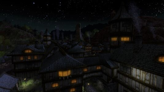 Rooftops at night