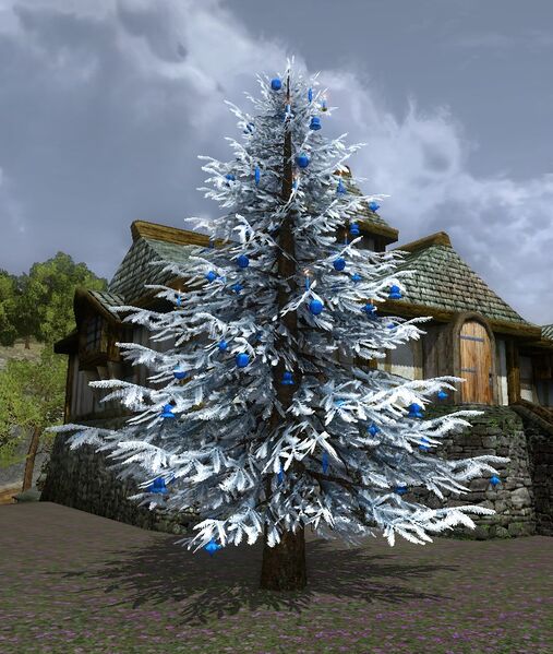 File:Silver Decorated Outdoor Yule-tree.jpg