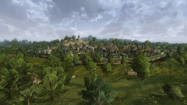 View of Bree-town from Dead Man's Perch