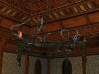 Small Rohirric Antler Chandelier