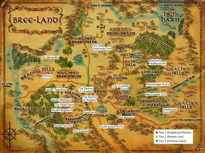 Bree-land Artifact Map