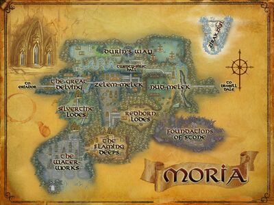 Moria khazad-dum vast dwarven caverns of middle-earth . detailed