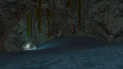 Riding down the underground river