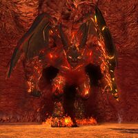 The Balrog who will soon be known as Durin's Bane, as seen in the ancient past when it awoke.