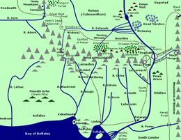Anfalas on a Gondor map