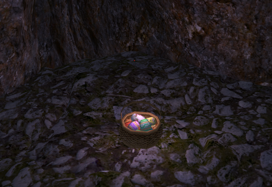 A basket of Easter eggs in Járnfast