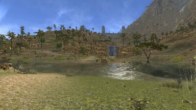 Just after a shallow ford, the Barûg receives its second and last tributary.