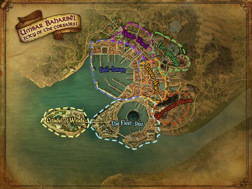 Map of the districts of Umbar Baharbêl