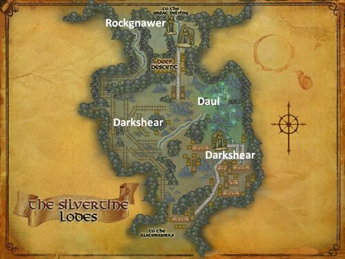 The Silvertine Lodes Named Creatures map