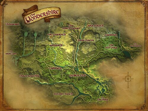 Map of the Yondershire