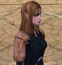Level 47 Leather Shoulder Guards - White dye