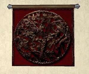 Red Medallion Tapestry
