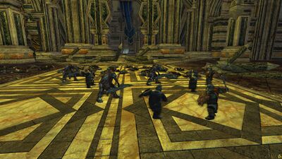 In the golden city, dwarf fought against dwarf, and against Orc.