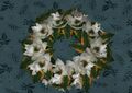 Bountiful White Poinsettia Wreath