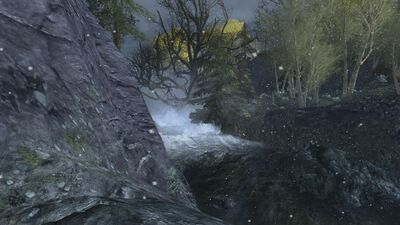 A final fall off a cliff puts Labam-gairu on the border with Lothlórien, where it merges into the Kibil-nâla.