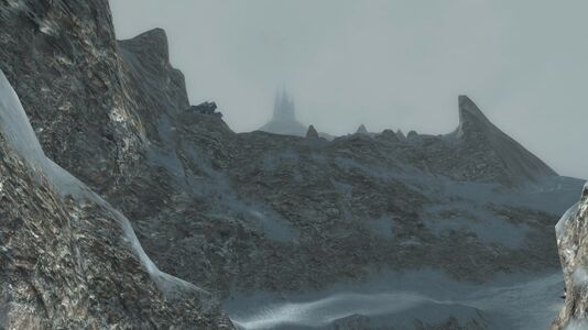 Looking up towards Celebdil, and Durin's Tower