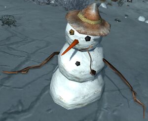 Image of Virgil's Cap-wearing Snowman