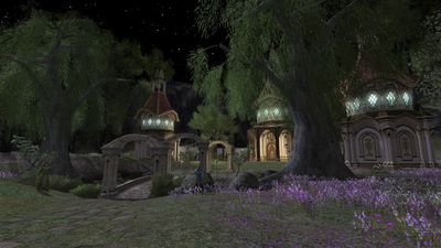The tranquil refuge at night