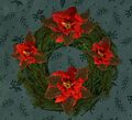 Red Poinsettia Wreath