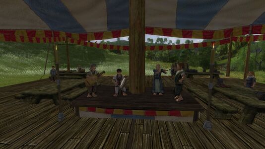 Stage under the faire tent
