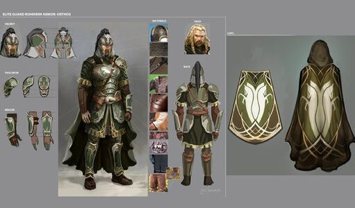 First Riders of Rohan concept art showing Rohirric armour. This image was released as promotional material when Rohan.lotro.com went live.