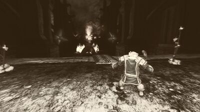 After entering Moria, Dáin faced Durin's Bane, and knew that Khazad-dûm would not be reclaimed by the Gabil'akka.