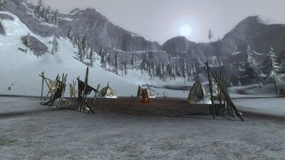 The goblin camp in the very center of the vale