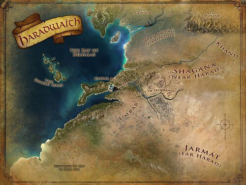 The Valley of Ikorbân as seen on the Haradwaith land map.