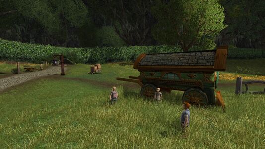 Hobbit caravan with quest givers