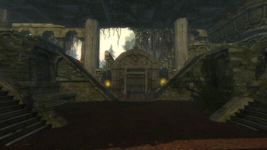 Two powerful sorcerers guard the way inside...