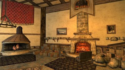 Fireplace within the Mess Hall