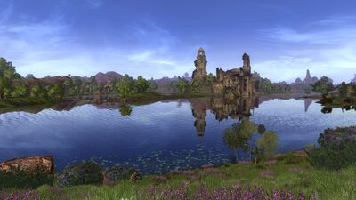 Though much shorter than the Anduin, the Greyflood is famed for its great size. Wider across than some lakes are long, it divides the land as it flows south.