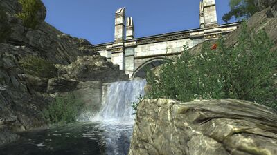 The fourth waterfall is immediately after the bridge.