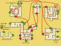 Optimal route map for quest "A Race Through the Haunted Burrow".