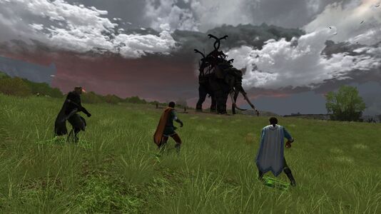 The elves hunting a Mûmak