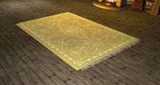 Large White 'Leaf Border' Rug