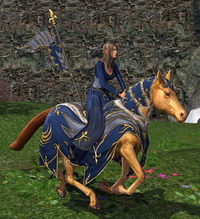 Festive Azure Horse (click to enlarge)