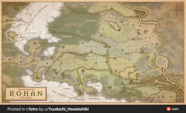 A map of Rohan by Yuudachi Houteishiki