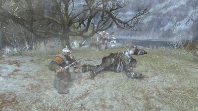 After Thorin killed Bolg's brother Urro One-hand, the iron-folk arrived, chasing Bolg off.