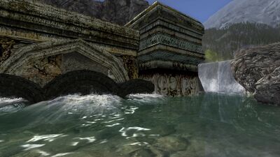 As the Forant begins to turn north, it is joined by the outlet of the Cisterns of Minas Tirith.