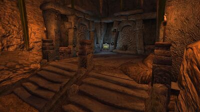 The final lever that takes your to the water cavern