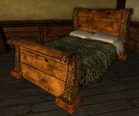 Rich Rohirric Sleigh Bed