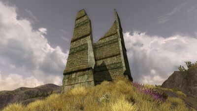 A unmarked ruined tower in northern Nain Enidh