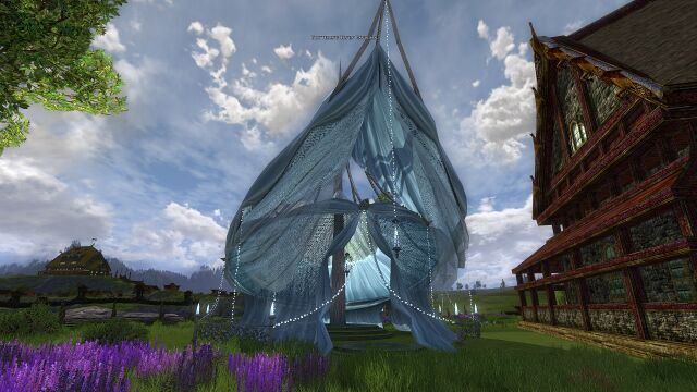 Glittering Elven Pavilion next to a Deluxe Mead Hall