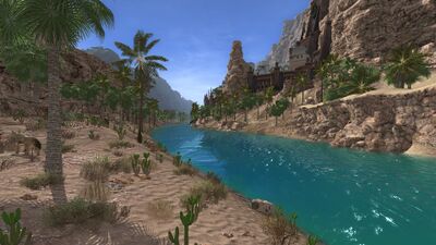 The increased water level makes the last part of the river more difficult to ford.