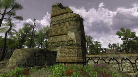 A ruined watch-tower of the old town